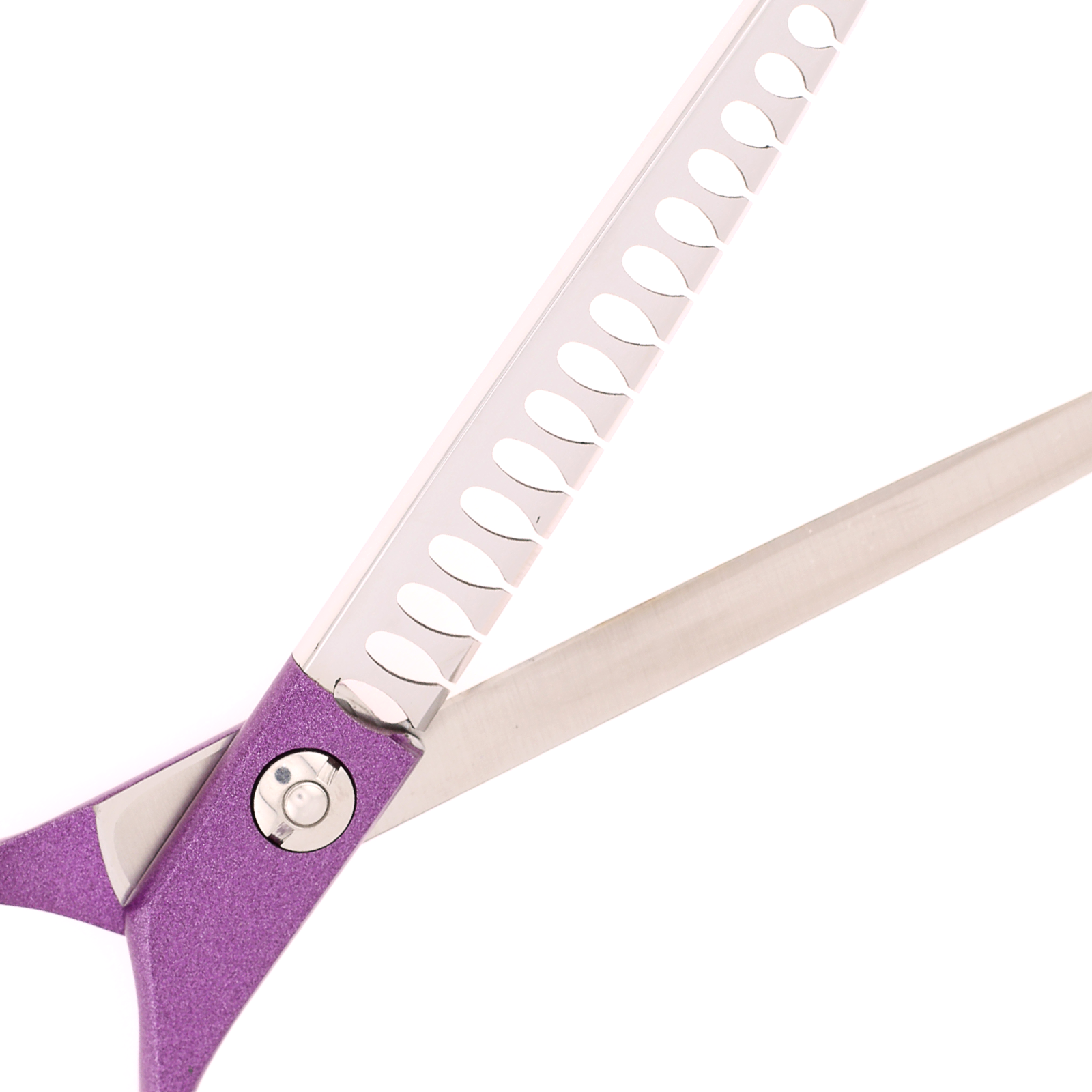 Titan Shears - Chunker Purple Aluminum 440C Convex RH STR 6.5" image 3